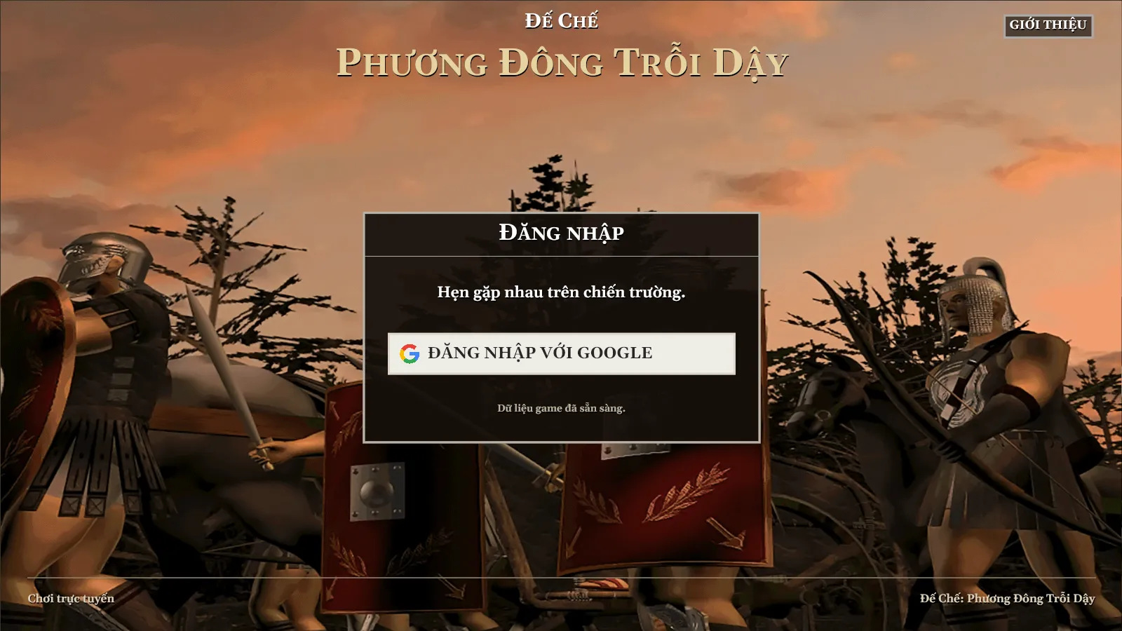 Màn hình đăng nhập với nút Đăng nhập với Google